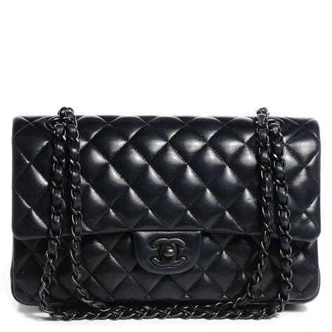 chanel so black medium flap quilted|Classic 11.12 handbag, Lambskin & gold.